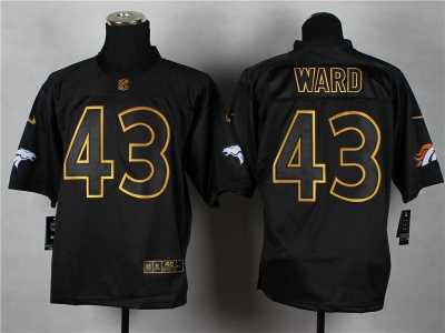 Nike Denver Broncos #43 T.J. Ward black jerseys[Elite gold lettering fashion]