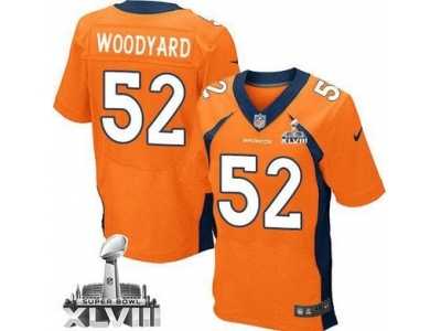 Nike Denver Broncos #52 Wesley Woodyard Orange Team Color Super Bowl XLVIII NFL Jersey(2014 New Elite)
