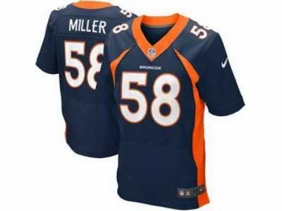 Nike Denver Broncos #58 Von Miller Blue NFL Jerseys(Elite 2013 New)