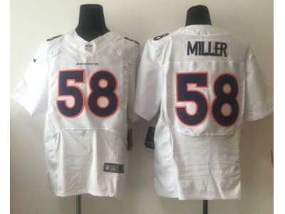 Nike Denver Broncos #58 Von Miller White Men's Stitched NFL Elite Event Jersey