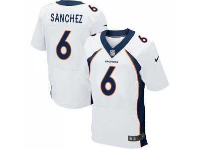 Nike Denver Broncos #6 Mark Sanchez White Men's Stitched NFL New Elite Jersey