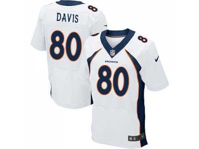 Nike Denver Broncos #80 Vernon Davis white Jerseys(Elite)