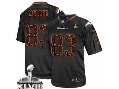 Nike Denver Broncos #83 Wes Welker New Lights Out Black Super Bowl XLVIII NFL Elite Jersey