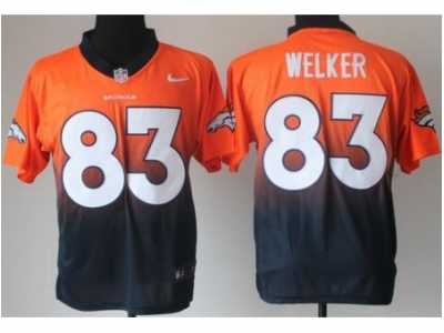 Nike Denver Broncos #83 Wes Welker Orange-Blue Jerseys(Drift Fashion II Elite)
