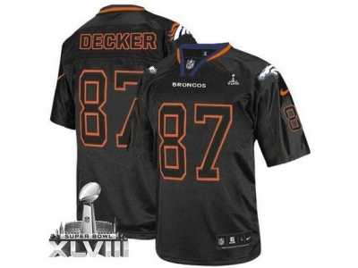 Nike Denver Broncos #87 Eric Decker Lights Out Black Super Bowl XLVIII NFL Elite Jersey