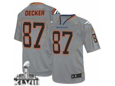 Nike Denver Broncos #87 Eric Decker Lights Out Grey Super Bowl XLVIII NFL Elite Jersey