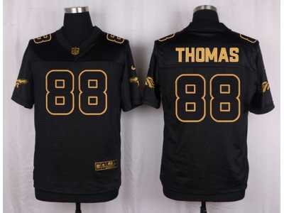 Nike Denver Broncos #88 Demaryius Thomas Black Pro Line Gold Collection Jersey(Elite)