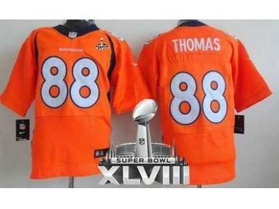 Nike Denver Broncos #88 Demaryius Thomas Orange Team Color Super Bowl XLVIII NFL Jersey(2014 New Elite)