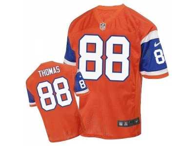 Nike Denver Broncos #88 Demaryius Thomas Orange Throwback Men's Stitched NFL Elite Jersey