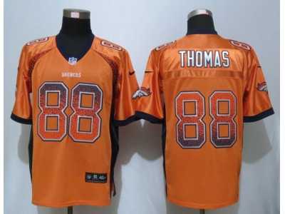 Nike Denver Broncos #88 Thomas Orange Jerseys(Drift Fashion Elite)