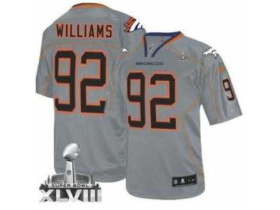 Nike Denver Broncos #92 Sylvester Williams Lights Out Grey Super Bowl XLVIII NFL Elite Jersey