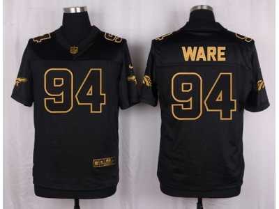Nike Denver Broncos #94 DeMarcus Ware Black Pro Line Gold Collection Jersey(Elite)