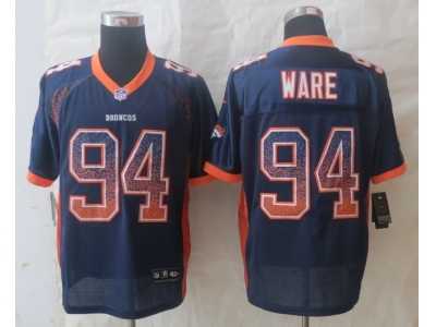 Nike Denver Broncos #94 Ware Blue Jerseys(Drift Fashion Elite)