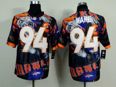 Nike Denver Broncos #94 Ware camo jerseys[Elite Fanatical version]