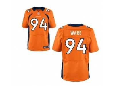 Nike Denver Broncos #94 Ware orange Jerseys[Elite]