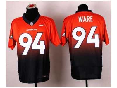 Nike Denver Broncos #94 Ware orange-blue jerseys[Elite II drift fashion]