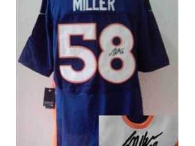 Nike NFL Denver Broncos #58 Von Miller Blue Jerseys(Signed Elite)