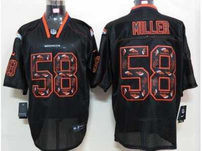 Nike NFL Denver Broncos #58 Von Miller Lights Out Black Elite Jersey