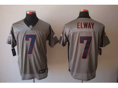 Nike NFL Denver Broncos #7 John Elway Grey Shadow Jerseys
