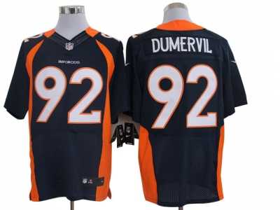 Nike NFL Denver Broncos #92 Elvis Dumervil Blue Jerseys(Elite)