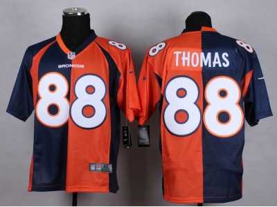 Nike Nike Denver Broncos #88 Demaryius Thomas blue-orange Jerseys(Splite Elite)