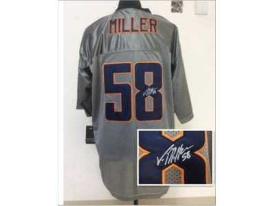 Nike denver broncos #58 miller grey jerseys[Elite shadow signature]