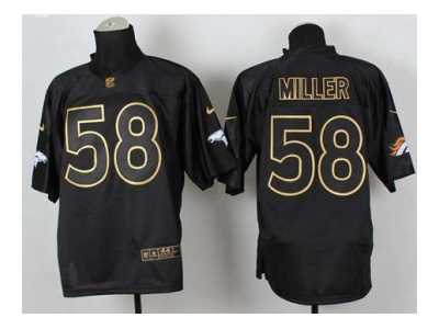 Nike jerseys denver broncos #58 miller black[Elite gold lettering fashion]