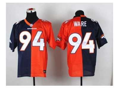 Nike jerseys denver broncos #94 ware orange-blue[Elite split]