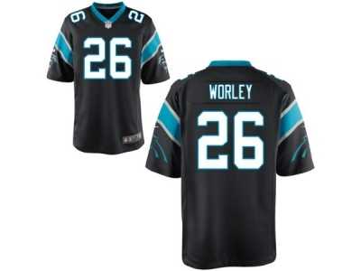 Men's Nike Carolina Panthers #26 Daryl Worley Game Black Team Color NFL Jersey