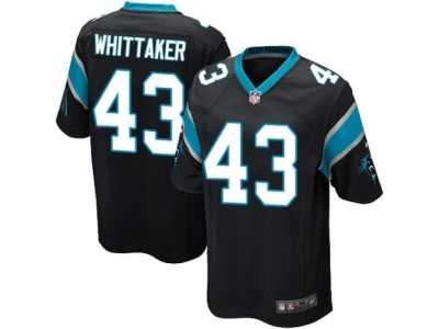Men's Nike Carolina Panthers #43 Fozzy Whittaker Game Black Team Color NFL Jersey
