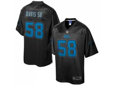 Nike Carolina Panthers #58 Thomas Davis Sr Black Men's NFL Pro Line Black Reverse Fashion Game Jersey