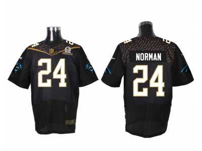2016 PRO BOWL Nike Carolina Panthers #24 Josh Norman black jerseys(Elite)