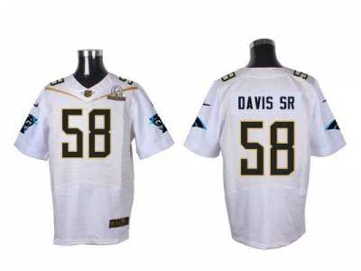 2016 Pro Bowl Nike Carolina Panthers #58 Thomas Davis Sr white Jersey(Elite)