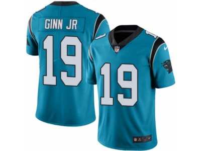 Men's Nike Carolina Panthers #19 Ted Ginn Jr Elite Blue Rush NFL Jersey