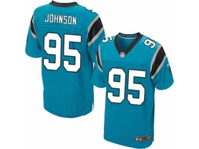 Men's Nike Carolina Panthers #95 Charles Johnson Elite Blue Alternate NFL Jersey