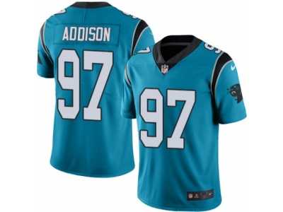 Men's Nike Carolina Panthers #97 Mario Addison Elite Blue Rush NFL Jersey