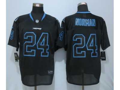 New Nike Carolina Panthers #24 Josh Norman Lights Out Black Jerseys(Elite)