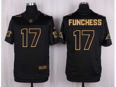 Nike Carolina Panthers #17 Devin Funchess black Pro Line Gold Collection Jersey(Elite)
