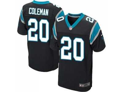 Nike Carolina Panthers #20 Kurt Coleman Black Jerseys(Elite)