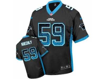 Nike Carolina Panthers #59 Luke Kuechly Black Team Color Men''s Stitched NFL Elite Drift Fashion Jersey