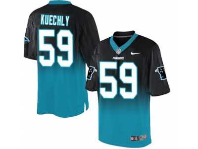 Nike Carolina Panthers #59 Luke Kuechly BlackBlue Men's Stitched NFL Elite Fadeaway Fashion Jersey