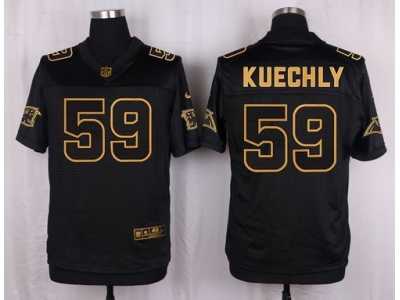 Nike Carolina Panthers #59 Luke Kuechly black Pro Line Gold Collection Jersey(Elite)