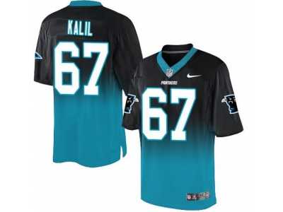 Nike Carolina Panthers #67 Ryan Kalil BlackBlue Men's Stitched NFL Elite Fadeaway Fashion Jersey