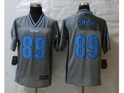 Nike Carolina Panthers #89 Smith Grey Jerseys(Vapor Elite)
