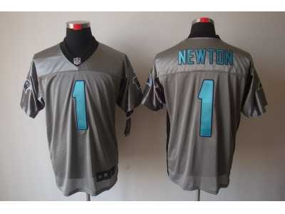 Nike NFL Carolina Panthers #1 Cam Newton Grey Shadow Jerseys