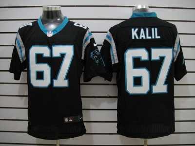 Nike NFL Carolina Panthers #67 Kalil Black Elite Jerseys
