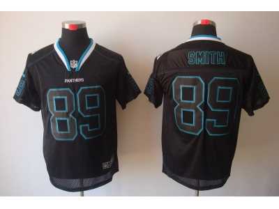 Nike NFL Carolina Panthers #89 Steve Smith Lights Out Black Elite Jerseys