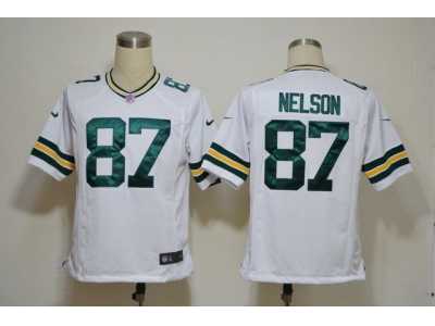 NIKE NFL Green Bay Packers #87 Nelson White Game Jerseys