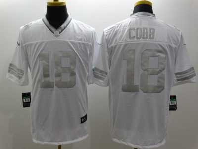Nike Green Bay Packers #18 Randall Cobb Platinum White Jerseys(Game)