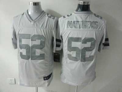 Nike Green Bay Packers #52 Clay Matthews White Platinum Jerseys(Game)